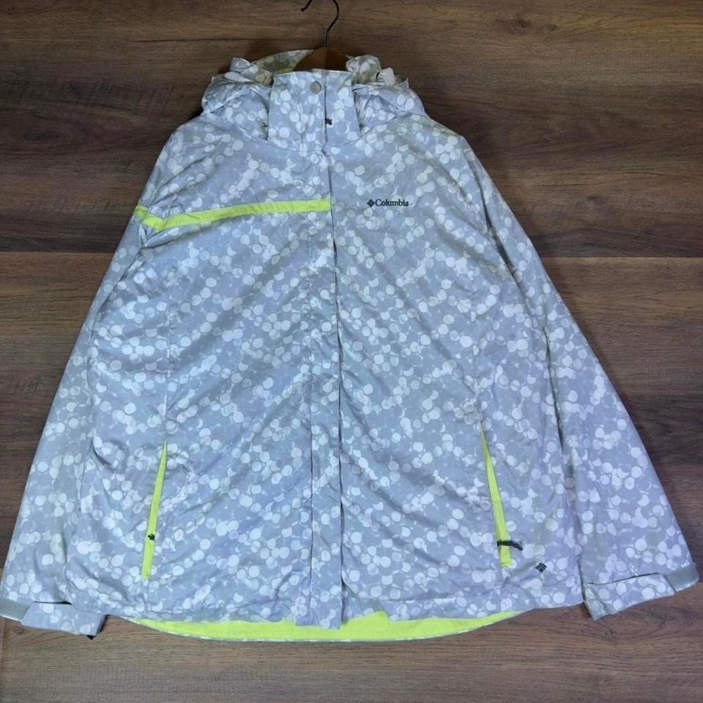 Columbia Interchange Women's 2X Hooded‎ Jacket Gray Print